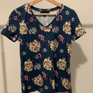 Premise Floral Print T Shirt